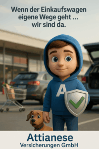 Wegrollender Einkaufswagen- ein echter Fall