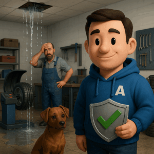 Eindringendes Regenwasser in Werkstatt- ein echter Fall