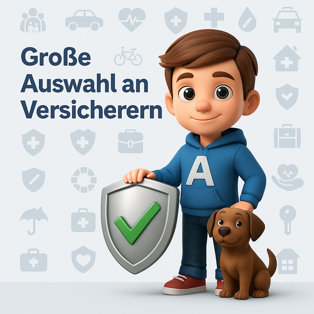Große Auswahl an Versicherern